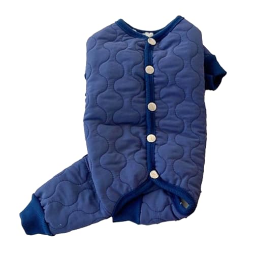 Winter-Hundekleidung, verdickter Warmer vierbeiniger Overall für Haustiere, Bequeme Haustierkleidung aus Polyester, speziell für kleine Hunde, Schutz vor kaltem Wetter (XS) von OKOVO