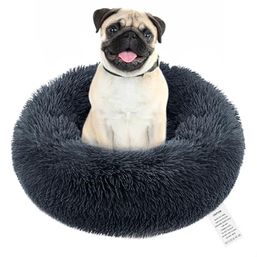 OKPOW Donut Hundebett Fuer Kleine Hunde: Flauschig Welpenbett Rund Kuscheliges - Anti Angst Katzenbett Comfy - Plüsch Haustierbett Waschbar OKPOW Donut Hundebett Fuer Kleine Hunde: Flauschig Welpenbett Rund Kuscheliges - Anti Angst Katzenbett Comfy - Plüsch Haustierbett Waschbar von OKPOW