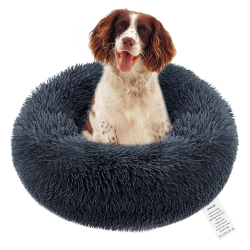 OKPOW Donut Hundebett Fuer Mittelgroße Hunde: Flauschig Welpenbett Rund Kuscheliges - Anti Angst Katzenbett Comfy - Plüsch Haustierbett Waschbar OKPOW Donut Hundebett Fuer Mittelgroße Hunde: Flauschig Welpenbett Rund Kuscheliges - Anti Angst Katzenbett Comfy - Plüsch Haustierbett Waschbar von OKPOW