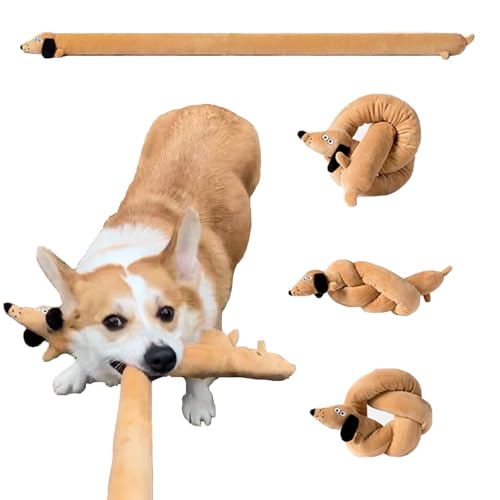 OKULLYSH Soft Tan Long Squeak Dog Toy with Sausage Dog Shape, Deformable Plush Stuffed Pet Chew Toys, Best for Small and Medium Size Dogs, Ideal for Keeping Pets Busy, Flexible and Decoratable OKULLYSH Soft Tan Long Squeak Dog Toy with Sausage Dog Shape, Deformable Plush Stuffed Pet Chew Toys, Best for Small and Medium Size Dogs, Ideal for Keeping Pets Busy, Flexible and Decoratable von OKULLYSH