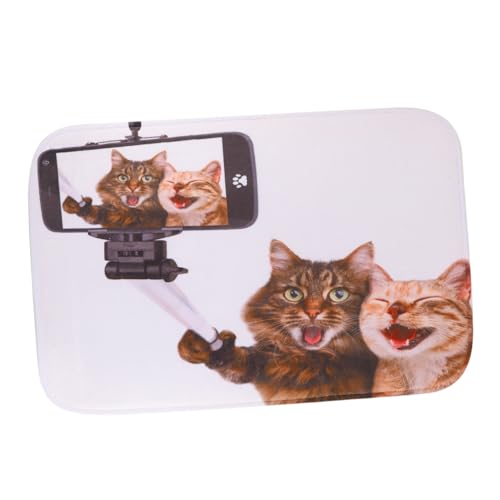 OKUMEYR Katzenbodenmatte Mit Lustigem Katzenmuster rutschfeste Fußmatte Für Küche Und Wohnzimmer Digital Bedruckt Polyester OKUMEYR Katzenbodenmatte Mit Lustigem Katzenmuster rutschfeste Fußmatte Für Küche Und Wohnzimmer Digital Bedruckt Polyester von OKUMEYR