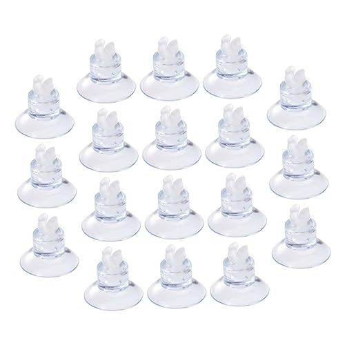 OKUMEYR 18 STK Aquarium Befestigter Saugnapf Aquarienheizung Gummiclips Wasserleitungsclip Für Aquarien Klare Saugnapf-Clips Schlauchhalterclip Für Aquarien Quetschabsaugung Ausrüstung von OKUMEYR