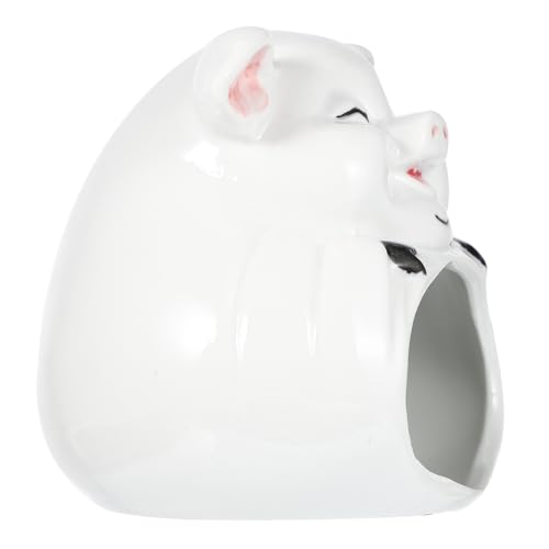 OKUMEYR Keramik-Hamsternest Bett gemütliches Versteck für Chinchillas Meerschweinchen Haustiere Stabiler und sicherer Keramik-Lebensraum von OKUMEYR