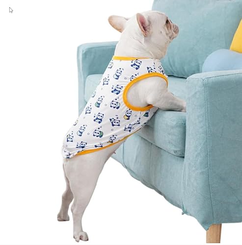 Ärmelloses, weiches Baumwoll-T-Shirt, wiederverwendbar, universal, dekorativ, rutschfest, dehnbar, Sommer-Hunde-Shirt für Katzen und Hunde von OLACD