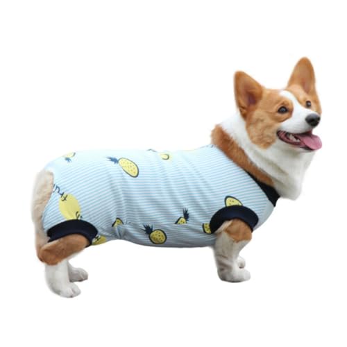 Atmungsaktive elastische ärmellose Haustierweste, weiche Baumwolle, kühlendes Sommer-Sweatshirt, bedruckt, dünne Hundekleidung von OLACD