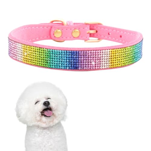 Atmungsaktives weiches Kätzchenhalsband, sicher für Welpen, Kätzchen, niedlich, verstellbar, schillernd, klassisches Haustierhalsband Atmungsaktives weiches Kätzchenhalsband, sicher für Welpen, Kätzchen, niedlich, verstellbar, schillernd, klassisches Haustierhalsband von OLACD