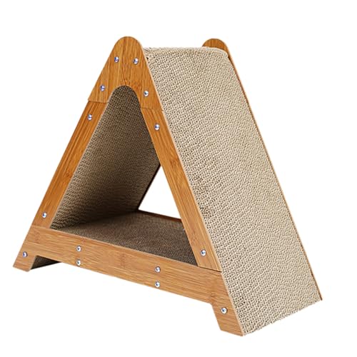 Cute Kitten Scratch Cube with Catnip - Interactive Funny Pet Scratching Vertical Cardboard Cave Toy for Cats von OLACD