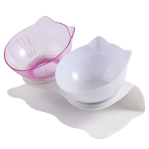 Ergonomischer erhöhter Ständer mit zwei Futternäpfen – transparenter ABS-Kunststoff-Hundefutterstation, schützendes Design für Welpen Ergonomischer erhöhter Ständer mit zwei Futternäpfen – transparenter ABS-Kunststoff-Hundefutterstation, schützendes Design für Welpen von OLACD