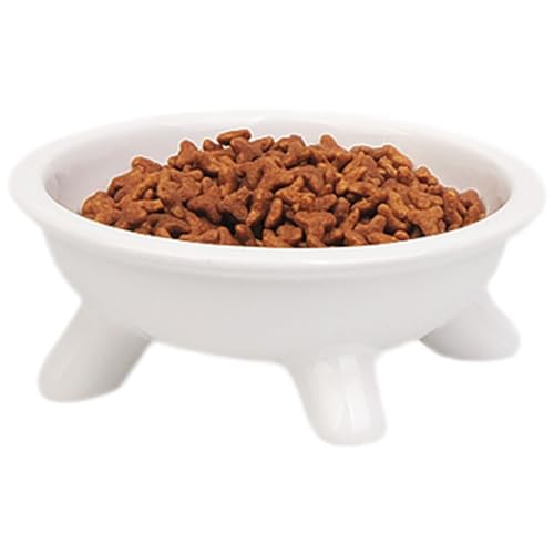 Erhöhter Keramik-Katzenfutternapf, niedlicher rutschfester Welpen-Futterspender, leicht, waschbar, Schüssel für den Innenbereich, Haustierfütterung von OLACD