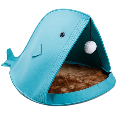 Gemütliche Haustierhöhle im Hai-Stil – maschinenwaschbar, faltbarer Rückzugsort für Kätzchen mit ansprechendem Design, maßgeschneidert für Katzen und zierliche Tiere von OLACD