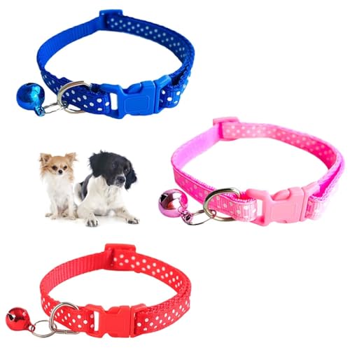 Hundehalsbänder mit Glöckchen, einfach, modisch, weich, reflektierend, 3 Stück, Kostüm, Training, Spielen, Haustierhalsbänder Hundehalsbänder mit Glöckchen, einfach, modisch, weich, reflektierend, 3 Stück, Kostüm, Training, Spielen, Haustierhalsbänder von OLACD