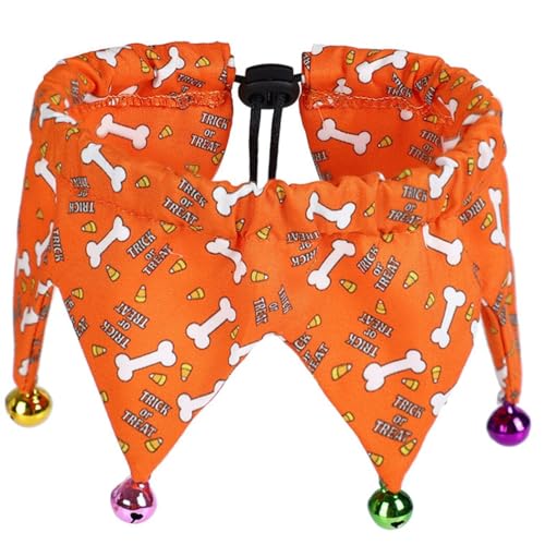 Hundehalsband, verstellbar, weich, lustig, für Kätzchen, Urlaub, Zubehör, Haustier, gemustert, Halloween mit Glöckchen Hundehalsband, verstellbar, weich, lustig, für Kätzchen, Urlaub, Zubehör, Haustier, gemustert, Halloween mit Glöckchen von OLACD