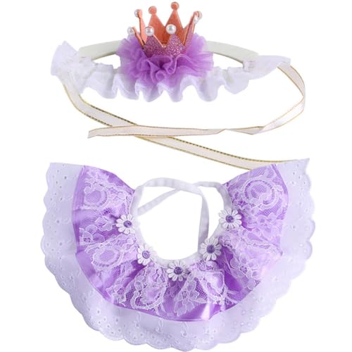 Hundehalsband mit Blumenschleife für Haustiere, entzückendes Katzenhalsband mit Stirnband, verstellbar, für kleine Welpen, Blumenmuster, Geburtstagszubehör Hundehalsband mit Blumenschleife für Haustiere, entzückendes Katzenhalsband mit Stirnband, verstellbar, für kleine Welpen, Blumenmuster, Geburtstagszubehör von OLACD