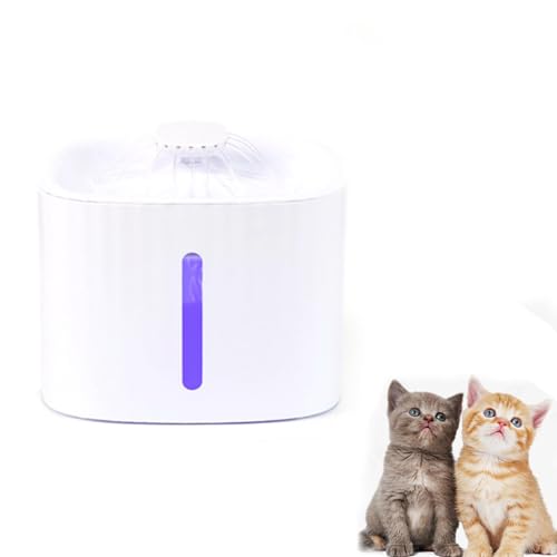LED USB Beleuchtung Haustier Trinkbrunnen - Automatischer Wasserspender für Haustiere mit waschbarem elektrischem Kunststoffdesign von OLACD