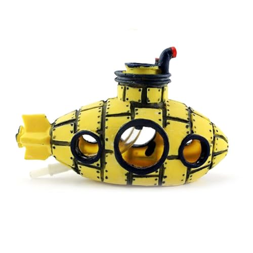 Miniatur-U-Boot-Ornament aus Kunstharz – kleine Aquarium-Dekoration für Büro, Zuhause, realistisches, tragbares Aquarium-Zubehör von OLACD