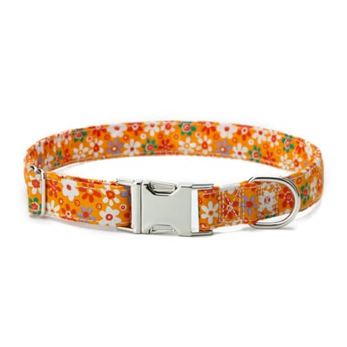 Modisches Hundehalsband mit Blumenmuster, weiches Katzenhalsband, Schnellverschluss-Schnalle, leicht und dekorativ von OLACD