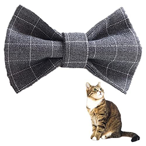 Modisches Katzenhalsband, weich, kariert, dicker Stoff, niedlich, personalisierbar, einzigartig, dekoratives Katzenzubehör für den Hals von OLACD