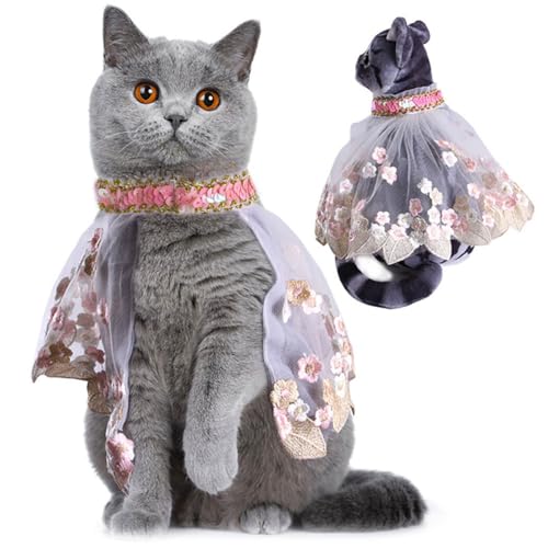 Niedlicher, atmungsaktiver Haustierumhang für Katzen, Weihnachten, Spitzenkostüm, Kätzchen für Welpen, festliches Outfit, dekoratives Hund Niedlicher, atmungsaktiver Haustierumhang für Katzen, Weihnachten, Spitzenkostüm, Kätzchen für Welpen, festliches Outfit, dekoratives Hund von OLACD