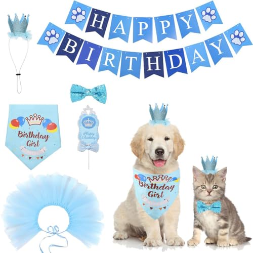 Niedliches modisches Hunde-Geburtstagsparty-Set mit verstellbarem Tutu-Rock und Haustier-Kronenhut Niedliches modisches Hunde-Geburtstagsparty-Set mit verstellbarem Tutu-Rock und Haustier-Kronenhut von OLACD
