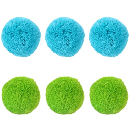 OLACD 6 x flauschige, einfache, weiche, lustige Kätzchen, interaktives Spielbälle, Haustier-Ball, pelziges Spielzeug, Bälle, Katze, leicht von OLACD