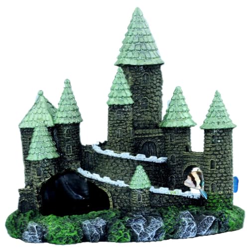 OLACD Antike Schlossdekoration aus Kunstharz: Realistische dekorative Miniatur-Fisch-Aquarium-Landschaft künstliches Fischversteck Aquarium-Ornament OLACD Antike Schlossdekoration aus Kunstharz: Realistische dekorative Miniatur-Fisch-Aquarium-Landschaft künstliches Fischversteck Aquarium-Ornament von OLACD
