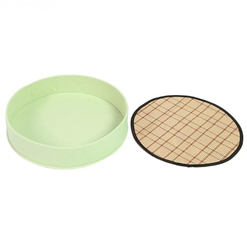 OLACD Atmungsaktives rundes Haustierbett mit Sommermatte, dekoratives und waschbares Katzennest für bequemen Schlaf OLACD Atmungsaktives rundes Haustierbett mit Sommermatte, dekoratives und waschbares Katzennest für bequemen Schlaf von OLACD