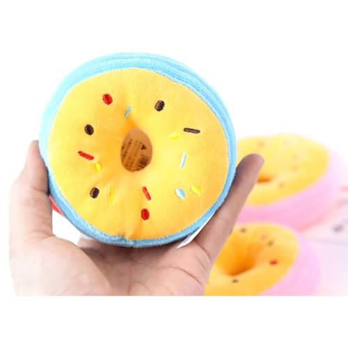 OLACD Donut-Plüsch-Neuheit, quietschend, weich, realistisch, für Welpen, Hunde, Zahnreinigung, Training, gefülltes Kauen, lustiges Spielzeug für Haustiere OLACD Donut-Plüsch-Neuheit, quietschend, weich, realistisch, für Welpen, Hunde, Zahnreinigung, Training, gefülltes Kauen, lustiges Spielzeug für Haustiere von OLACD