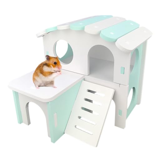 OLACD Doppelschichtiges, abnehmbares Hamsterhaus zum Selbermachen, hitzebeständig, leicht, lustig, Kunststoff, Versteck für Kleintiere, Schlafübungen von OLACD