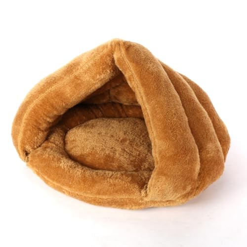 OLACD Einfarbiges Plüsch-Baumwoll-Kätzchenbett – dreieckiges Plüsch, verdickt, warm, Schlafhöhle für Hunde OLACD Einfarbiges Plüsch-Baumwoll-Kätzchenbett – dreieckiges Plüsch, verdickt, warm, Schlafhöhle für Hunde von OLACD