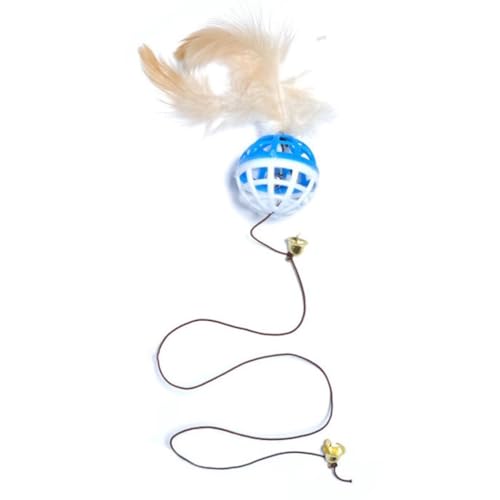 OLACD Elastisches Spielzeug für die Jagd: Ball Kätzchen tragbar hängend niedlich mit Teaser Niedlich Übung Indoor Interaktive Feder gefälschte Glocke Katze OLACD Elastisches Spielzeug für die Jagd: Ball Kätzchen tragbar hängend niedlich mit Teaser Niedlich Übung Indoor Interaktive Feder gefälschte Glocke Katze von OLACD