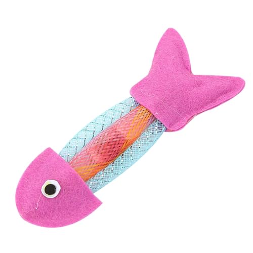 OLACD Fischförmiges Kätzchen-Kauspielzeug, lustiges wiederverwendbares Stoff-Katzen-Jagdspielzeug, für den Innenbereich, schönes kleines Haustier-Spielzeug OLACD Fischförmiges Kätzchen-Kauspielzeug, lustiges wiederverwendbares Stoff-Katzen-Jagdspielzeug, für den Innenbereich, schönes kleines Haustier-Spielzeug von OLACD