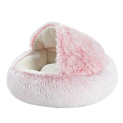 OLACD Flauschiges Katzenbett für den Innenbereich, weich, halbgeschlossen, Plüsch, beruhigendes Bett zum Schlafen OLACD Flauschiges Katzenbett für den Innenbereich, weich, halbgeschlossen, Plüsch, beruhigendes Bett zum Schlafen von OLACD