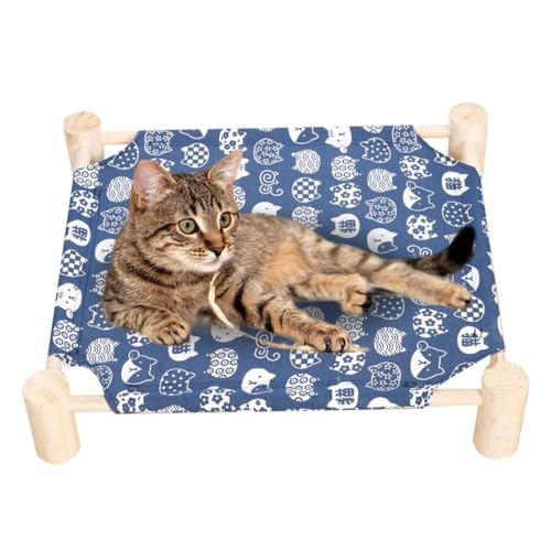 OLACD Hängematten-Bett für bequemes Holzkätzchen, waschbar, erhöht, abnehmbar, weich, atmungsaktiv OLACD Hängematten-Bett für bequemes Holzkätzchen, waschbar, erhöht, abnehmbar, weich, atmungsaktiv von OLACD