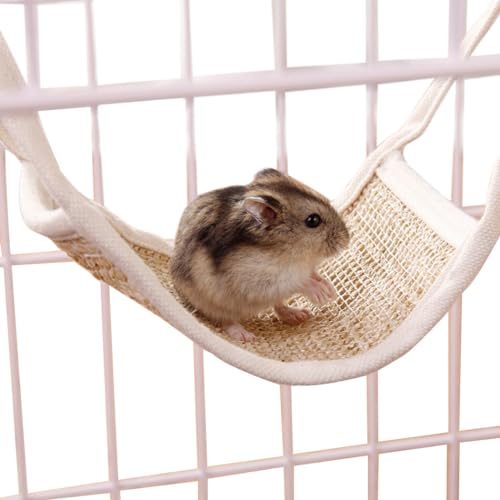 OLACD Hängemattenbett zum Aufhängen in Käfigen für Hamster, Frettchen – mit Gras infundiert, Schaukel-Stil, Spielzeugzubehör von OLACD