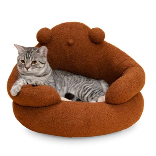 OLACD Haustierbett für den Innenbereich, niedliches Kissen für Hunde, Kätzchen, rundes Bett, Bärenbett, Welpenbett OLACD Haustierbett für den Innenbereich, niedliches Kissen für Hunde, Kätzchen, rundes Bett, Bärenbett, Welpenbett von OLACD