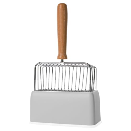 OLACD Hohle starke, große, antihaftbeschichtete Metallschaufel für Haustiere, tragbar, mit Halter, Streu, Kätzchen, Katzenkotschaufel OLACD Hohle starke, große, antihaftbeschichtete Metallschaufel für Haustiere, tragbar, mit Halter, Streu, Kätzchen, Katzenkotschaufel von OLACD
