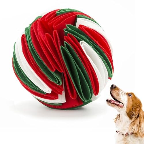 OLACD Interaktiver Futterball für Hunde – Spielzeug-Puzzle, Filz, Nasenarbeit, Dosierung für Hunde, Schnüffel-Leckerli-Ball von OLACD