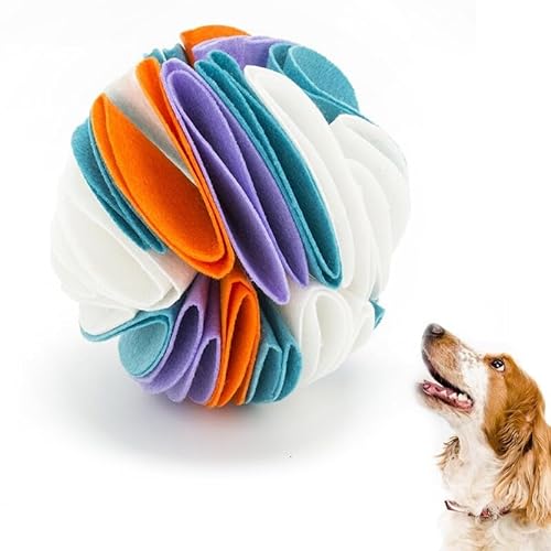 OLACD Interaktiver Hunde-Puzzle-Schnüffelball – Futterspender Filzspielzeug für Nasenarbeit & Leckerlifütterung von OLACD