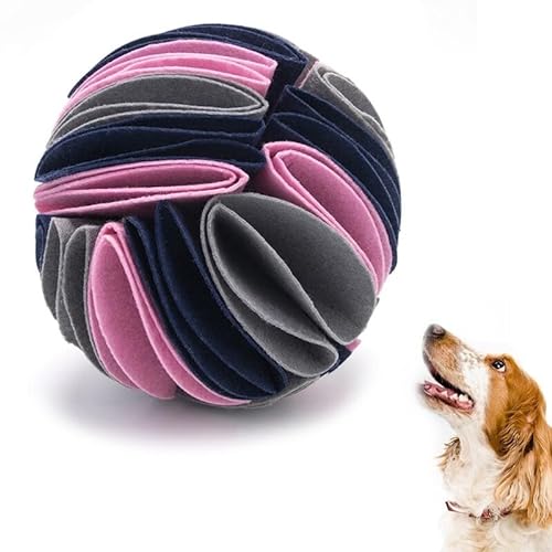 OLACD Interaktiver Leckerli-Ball für Hunde - Nasenarbeit Filz Puzzle Spielzeug zum Füttern und Schnüffeln von OLACD