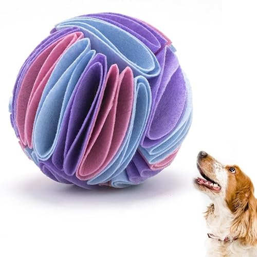OLACD Interaktiver Schnüffelball für Hunde, Filz, Puzzle, Fütterungsspielzeug, Spender für Leckerlis, Nasenarbeit von OLACD