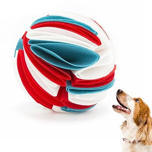 OLACD Interaktives Hunde-Puzzle-Spielzeug, Filz Schnüffelnasenarbeit Ball mit Futterspender Fähigkeiten, Leckerli und Fütterungsspiel für Hunde von OLACD