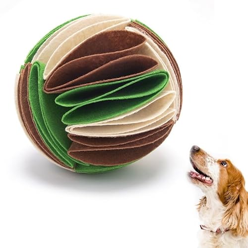 OLACD Interaktives Hundepuzzle Filzspielzeug - Nasenarbeit Leckerli-Ball zum Schnüffeln und Füttern von OLACD