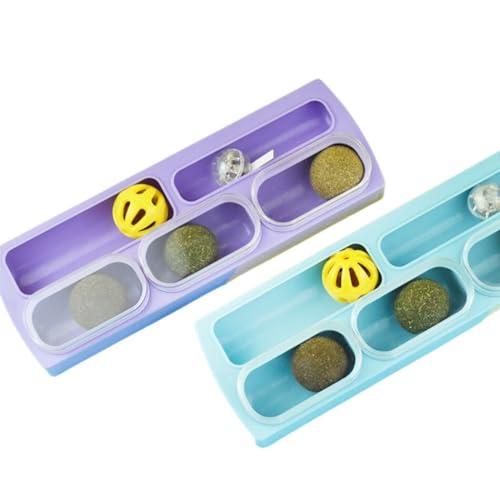 OLACD Interaktives Silvervine Katzenminze-Spielzeug-Set: niedliches Kätzchen, trainierend, Kunststoff, Wandmontage, Katzenspielzeug mit beleuchtetem Glockenball OLACD Interaktives Silvervine Katzenminze-Spielzeug-Set: niedliches Kätzchen, trainierend, Kunststoff, Wandmontage, Katzenspielzeug mit beleuchtetem Glockenball von OLACD
