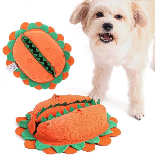 OLACD Interaktives Snuffle Hundespielzeug, Quietschendes Blumenförmiges Spiel, lustiges Futternapf, tragbares Puzzle für Hunde, wiederverwendbar von OLACD