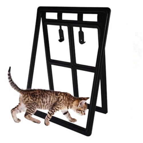 OLACD Klapptür für energieeffiziente Haustier Kätzchen Zugangstür Katze wetterfest installieren Hundetür Kunststoff einfach für Tür Welpen von OLACD