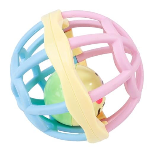 OLACD Kratzfestes Spielzeug für Welpen, Kätzchen, Bissfest, Glocke, hohler, bunter Ball für Kätzchen, Kauspielzeug OLACD Kratzfestes Spielzeug für Welpen, Kätzchen, Bissfest, Glocke, hohler, bunter Ball für Kätzchen, Kauspielzeug von OLACD