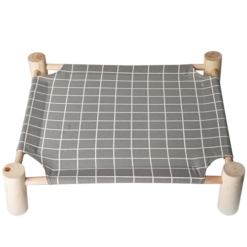 OLACD Kreatives kariertes Katzenbett, erhöhtes Hundebett, Holzbett, niedliche Tier-Ruhestation OLACD Kreatives kariertes Katzenbett, erhöhtes Hundebett, Holzbett, niedliche Tier-Ruhestation von OLACD