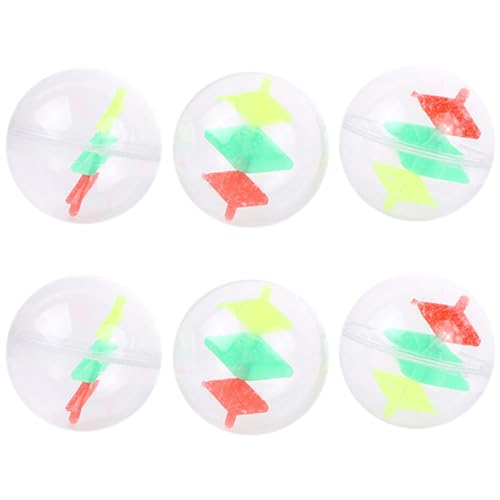 OLACD Kunststoff-Spielzeugball für Katzen, lustig, transparent, einfach, leicht, niedlich, interaktiv, Jagd, kleines Haustierspielzeug, 6 Stück OLACD Kunststoff-Spielzeugball für Katzen, lustig, transparent, einfach, leicht, niedlich, interaktiv, Jagd, kleines Haustierspielzeug, 6 Stück von OLACD