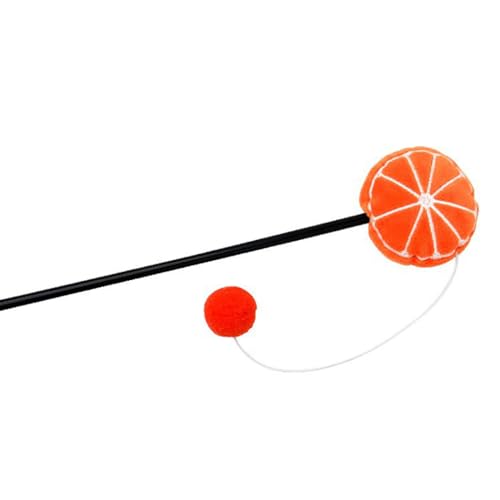 OLACD Pet Wand Teaser Spielzeug mit Ball, attraktives Obst-Design Plüsch Kätzchen Spielstock OLACD Pet Wand Teaser Spielzeug mit Ball, attraktives Obst-Design Plüsch Kätzchen Spielstock von OLACD