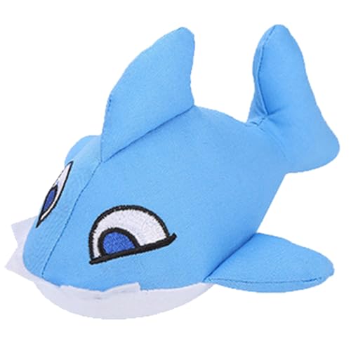 OLACD Playful Shark and Foxy Pals Kauspielzeug für Hunde, quietschendes Zahnen, Unterhaltung für Welpen von OLACD